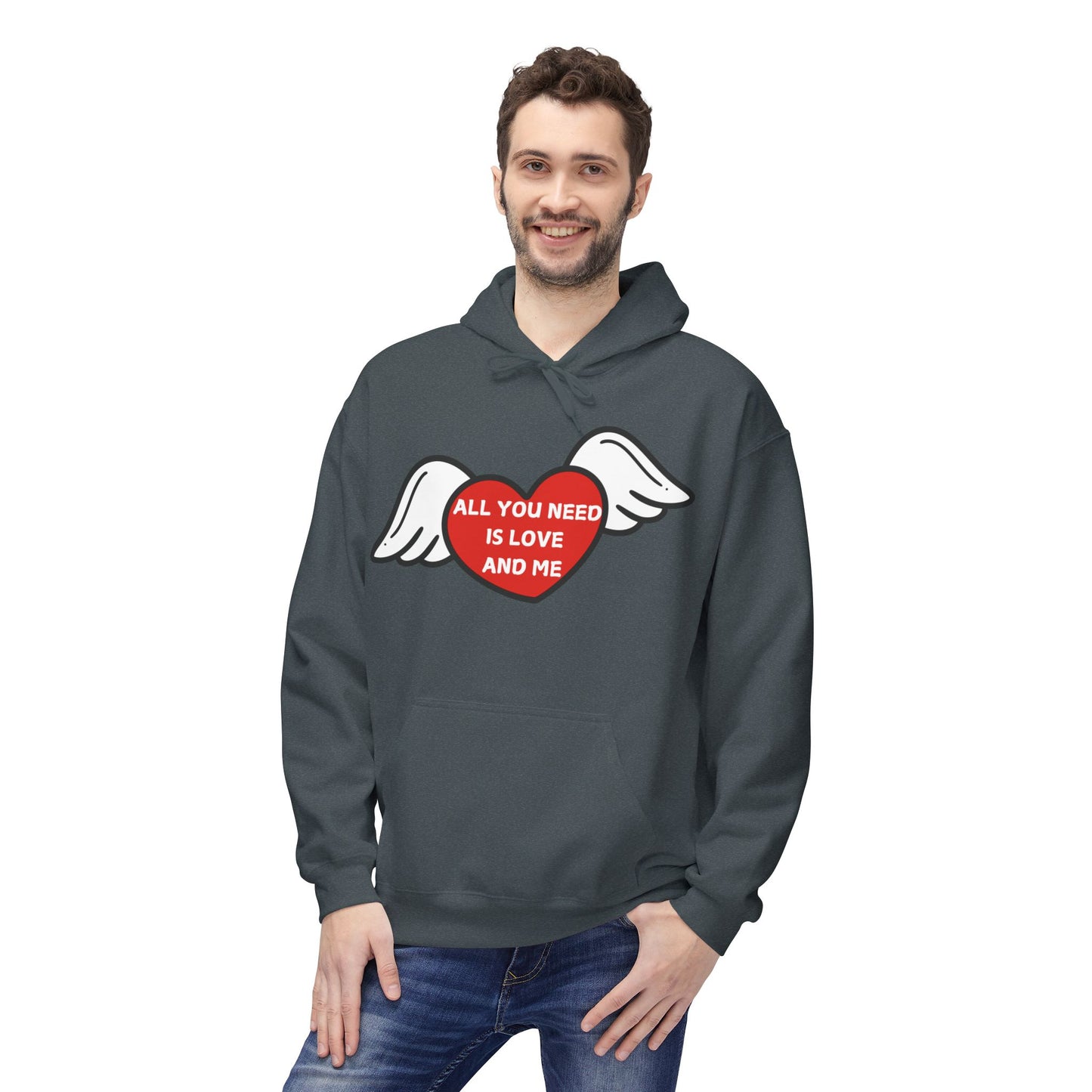 All You Need Is Love and Me Mens Valentines Hoodie