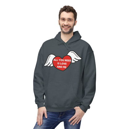 All You Need Is Love and Me Mens Valentines Hoodie