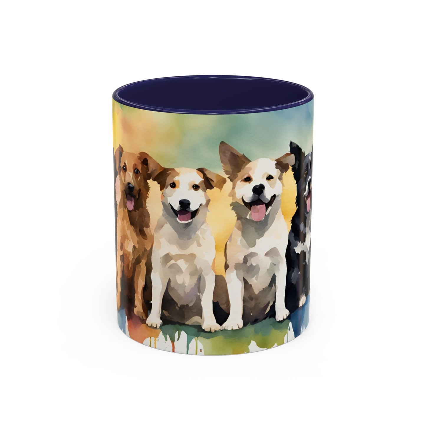 Multicoloured Doggies 2 Accent Mug 11oz
