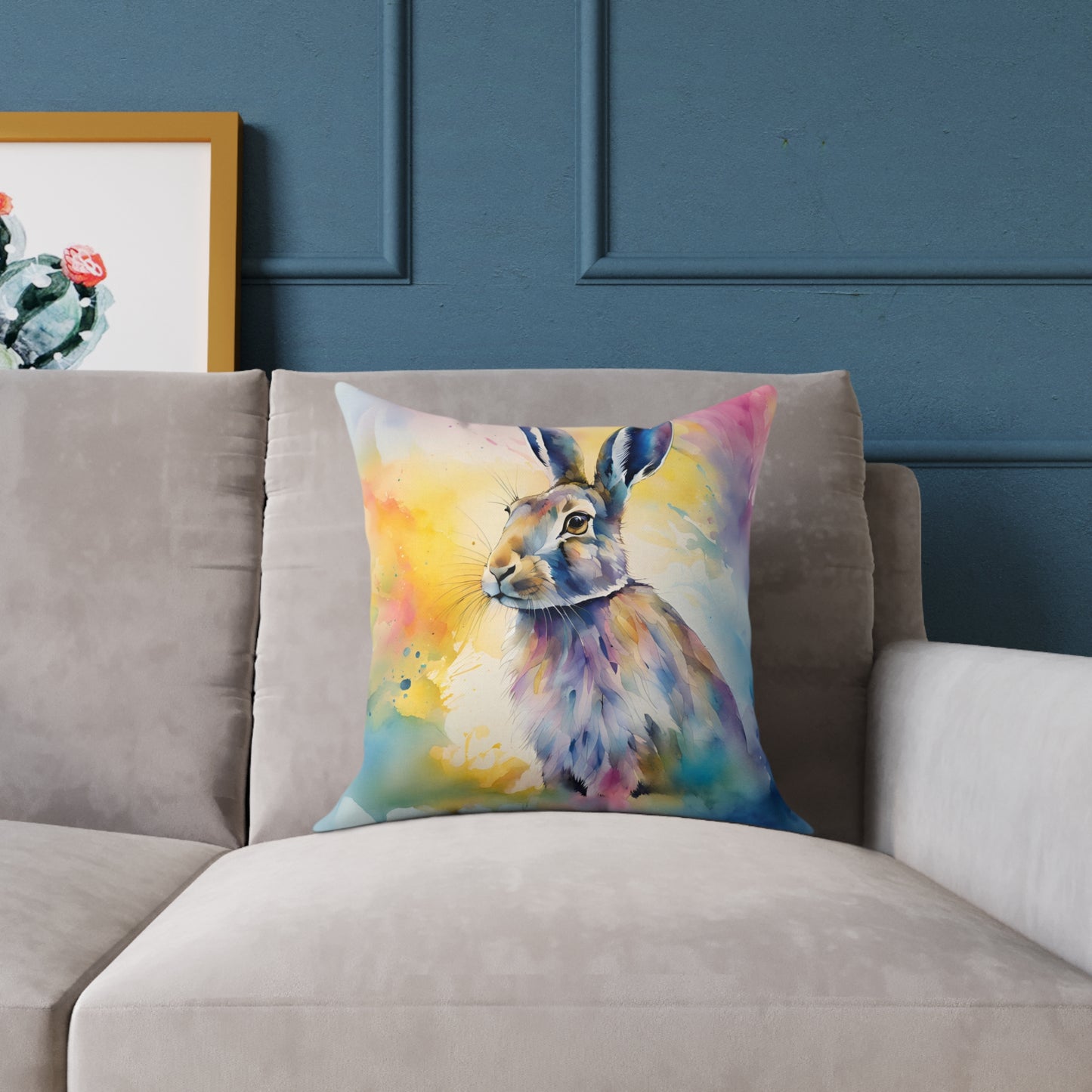 Hare 03 Poly Pillow - Natures Beauty Design
