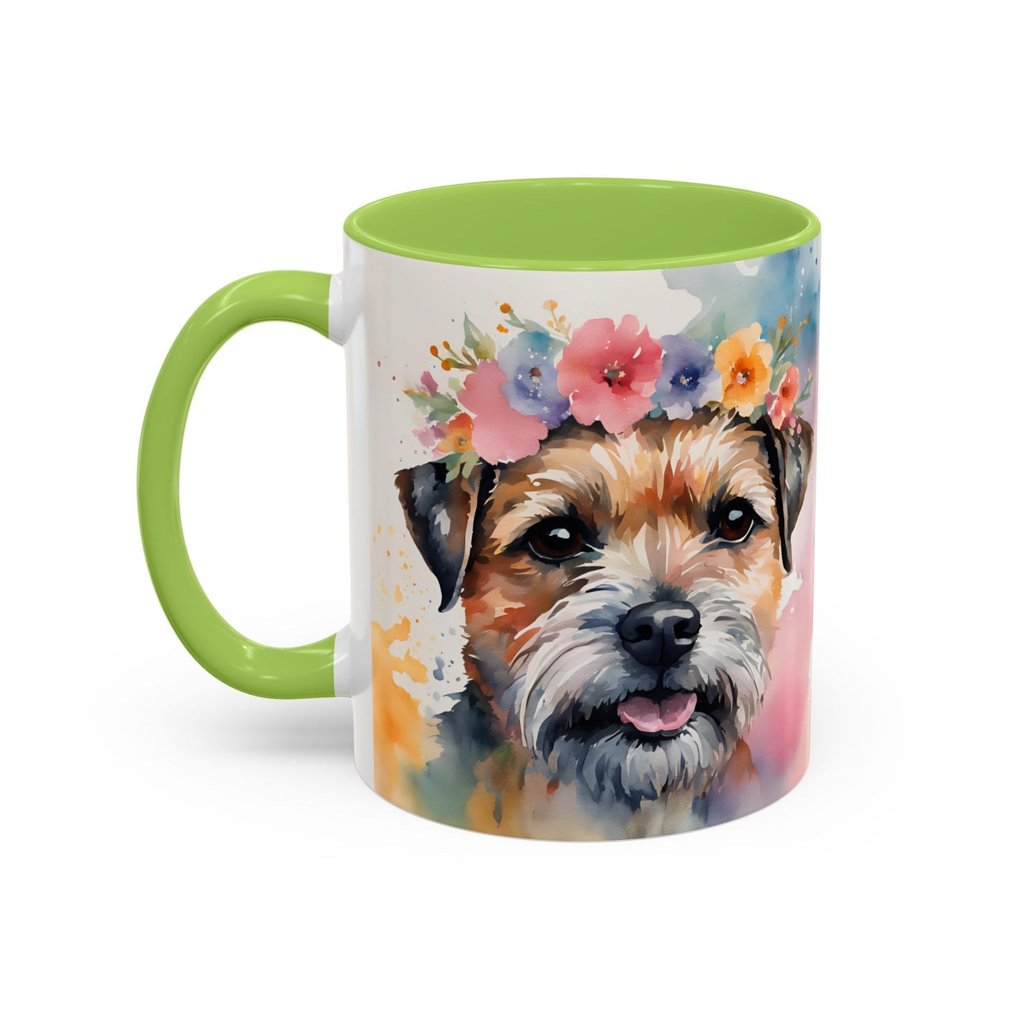 Border Terrier 03 Accent Coffee Mug - Dog Lover Gift