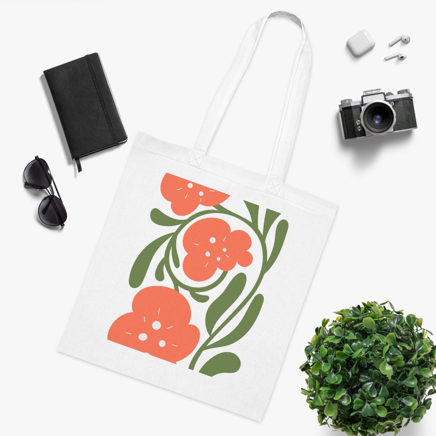 Abstract flowers 06 Cotton Tote