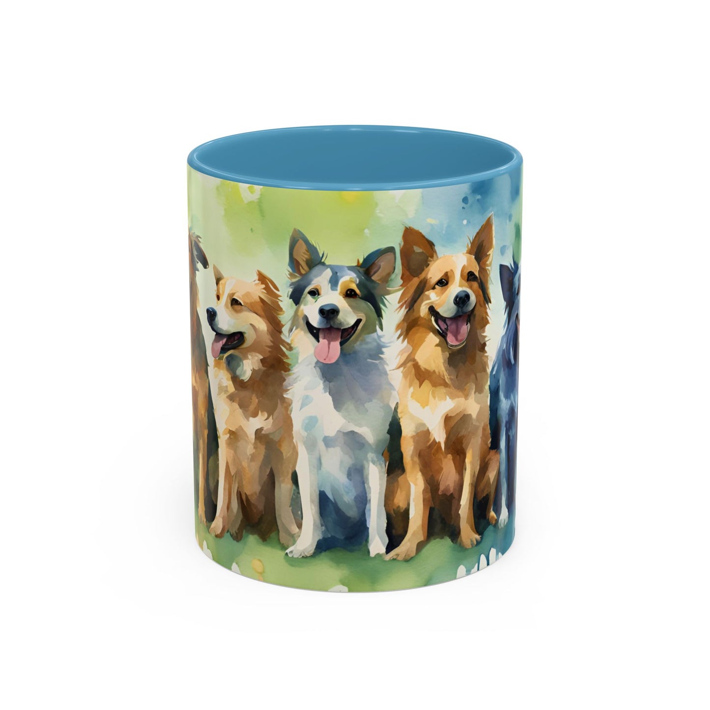 Multicoloured Doggies 10 Accent Mug 11oz