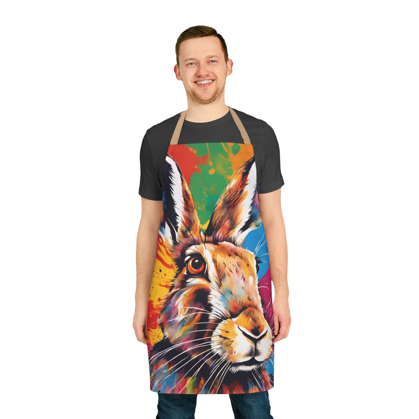 Multicolored Hare Adult Apron (AOP)