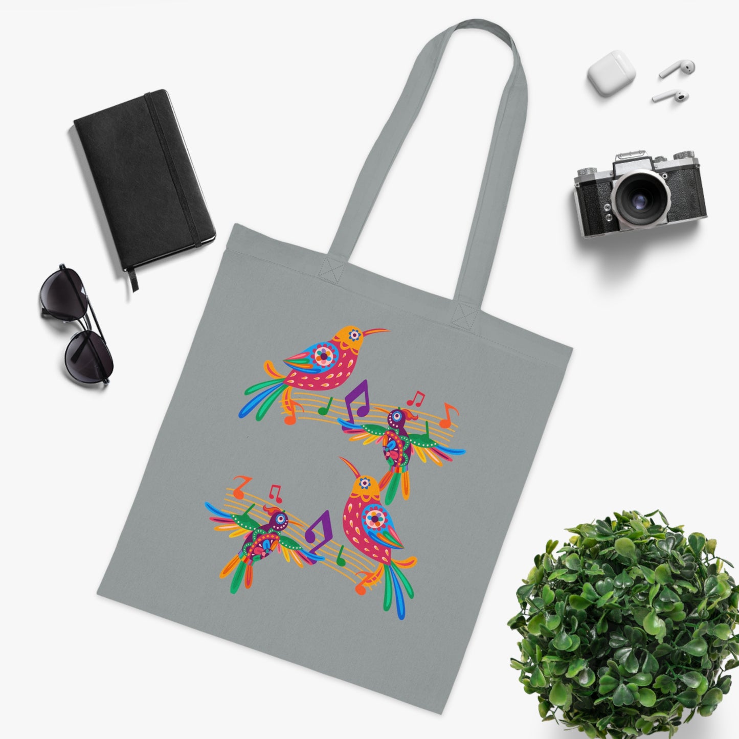 Funky birds 06 Cotton Tote
