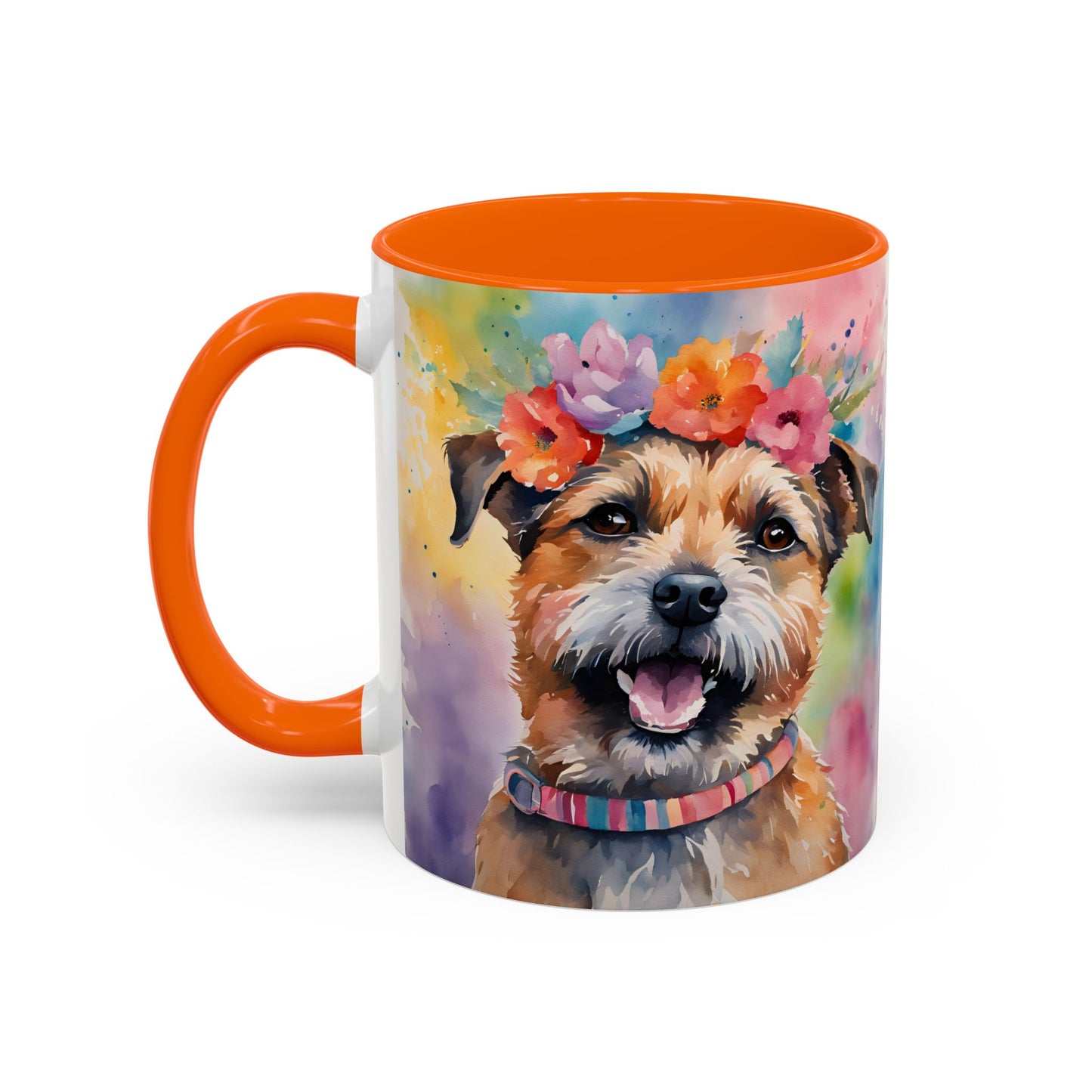Border Terrier 04 Accent Coffee Mug - Dog Lover Gift