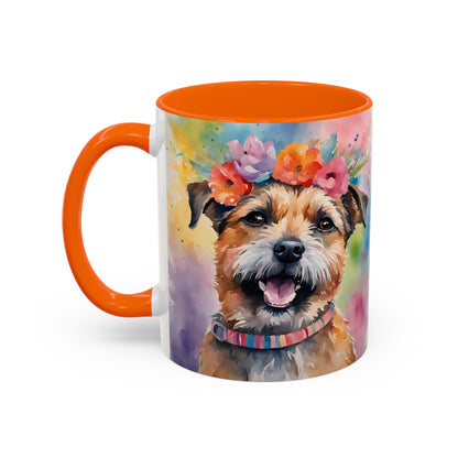 Border Terrier 04 Accent Coffee Mug - Dog Lover Gift