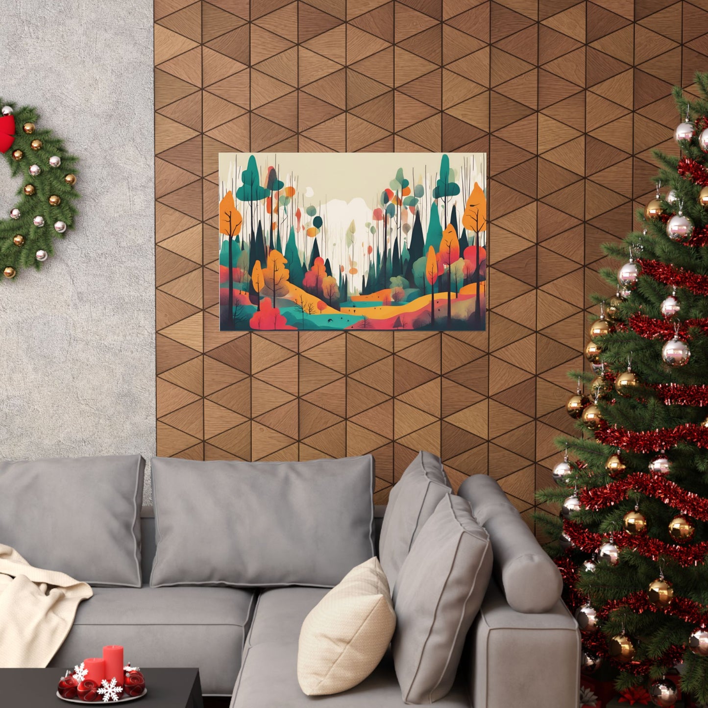 Retro forest 4 Matte Horizontal Posters