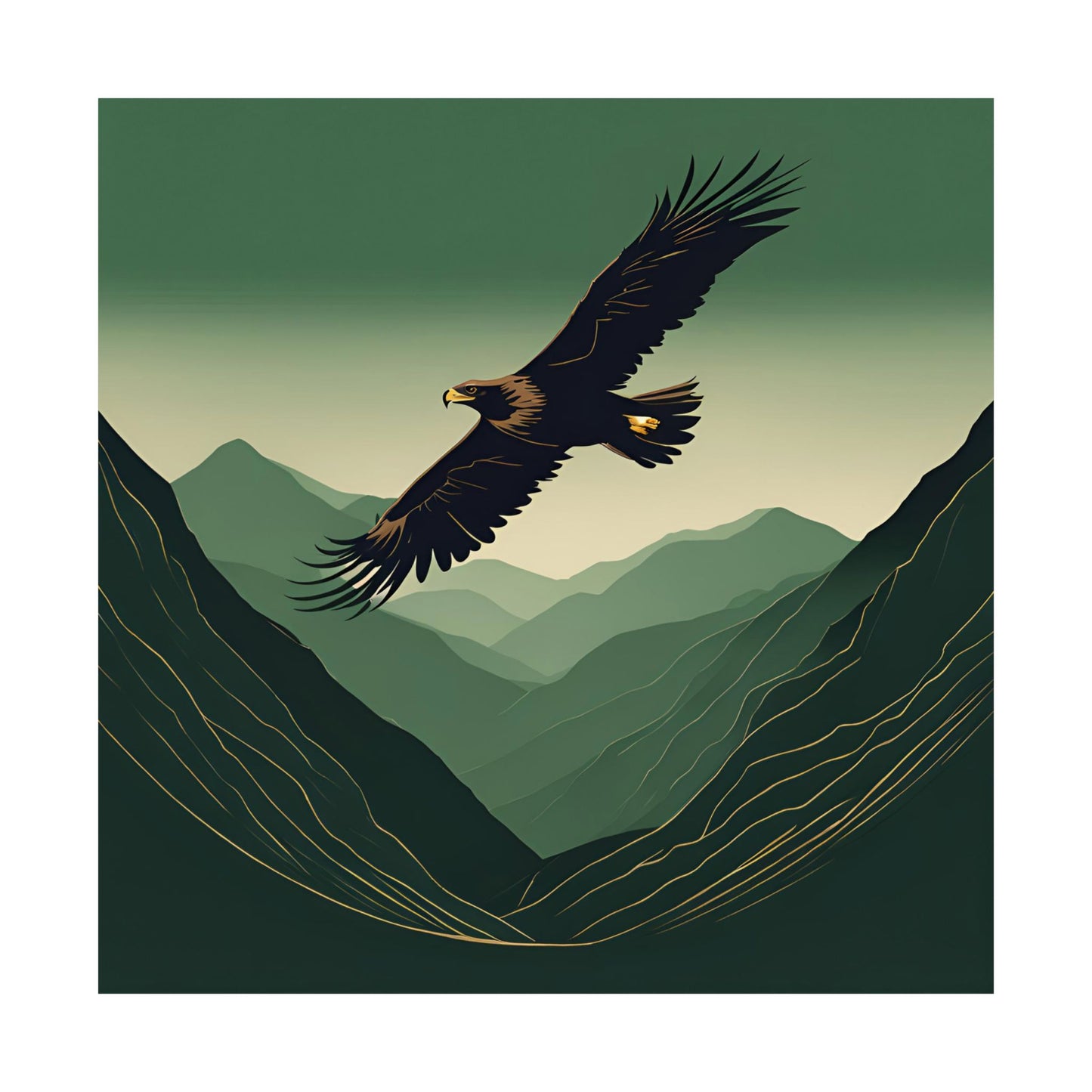 Lone Collection Eagle 5 Matte Square Posters