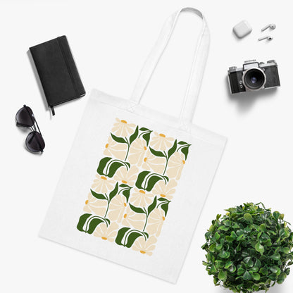Abstract flowers 02 Cotton Tote
