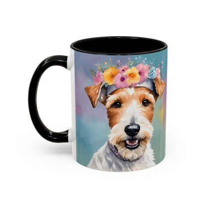 Fox Terrier 02 Accent Coffee Mug - Dog Lover Gift