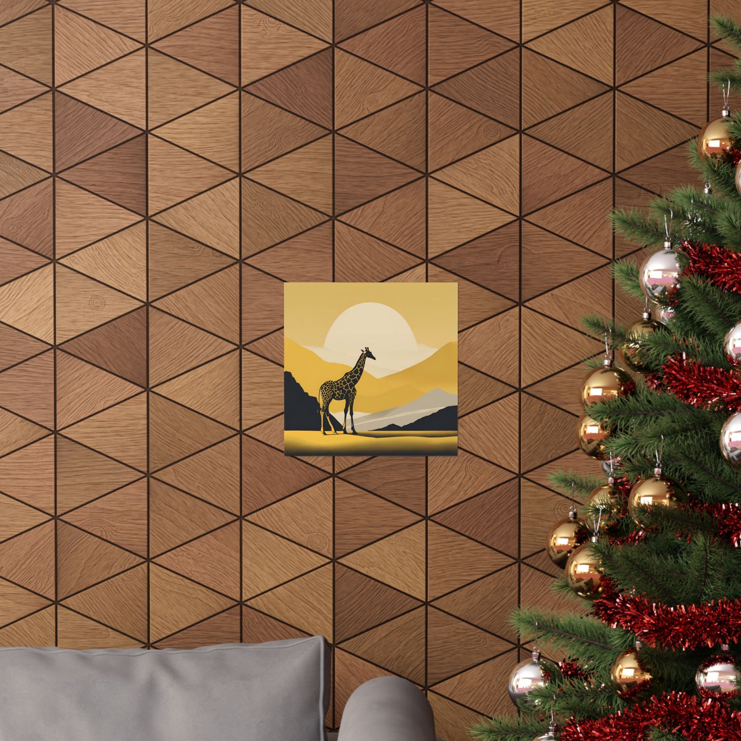 Lone Collection Giraffe 7 Matte Square Posters