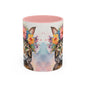 Floral Tabby Cat 03 Accent Coffee Mug - 11oz Perfect for Cat Lovers & Gifts