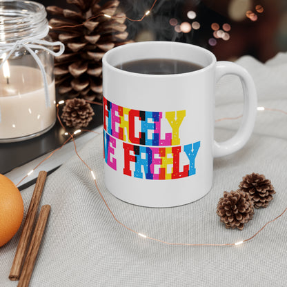 We Love Fiercely And Freely Valentines Mug Ceramic 11oz
