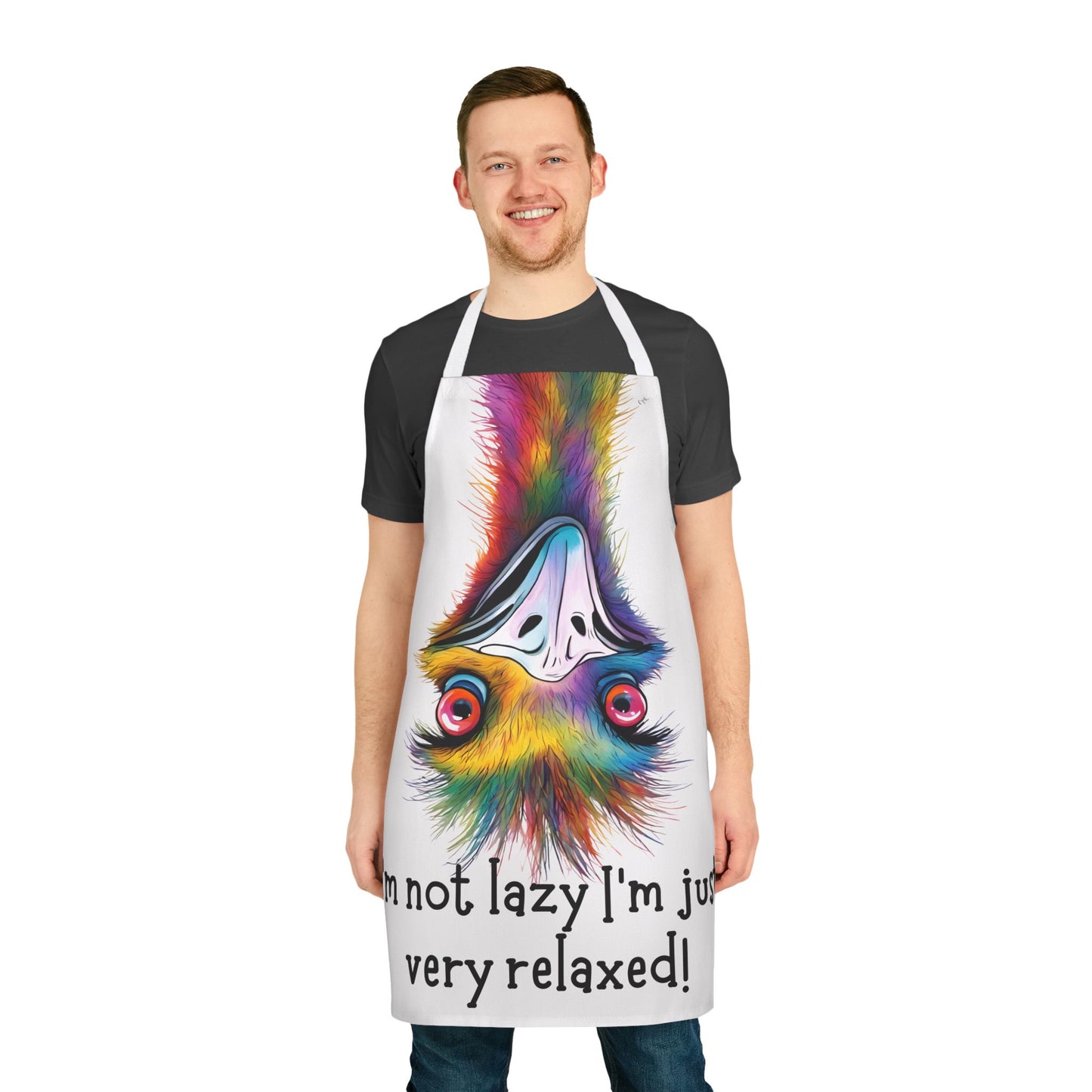 I’m not lazy……Adult Apron (AOP)