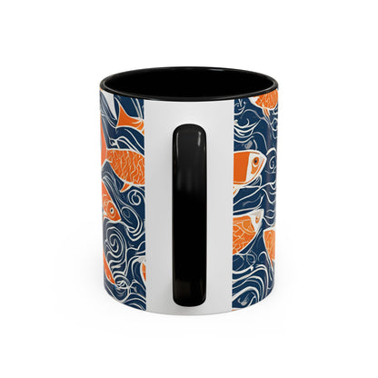 Orange Fish 02 Accent Coffee Mug (11oz)