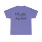 Cats Rule Dogs Drool Unisex Heavy Cotton Tee