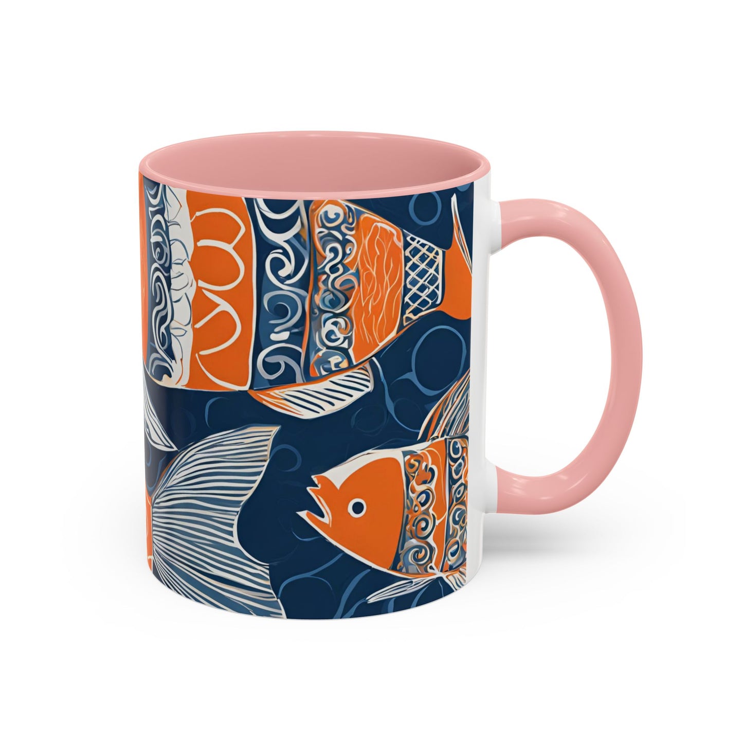 Orange Fish 03 Accent Coffee Mug (11oz)