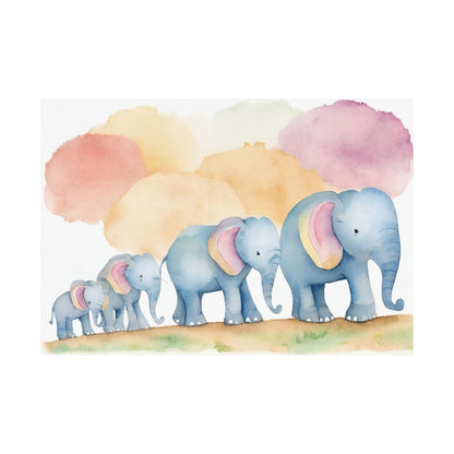 Nursery Elephants 1 Matte Horizontal Posters