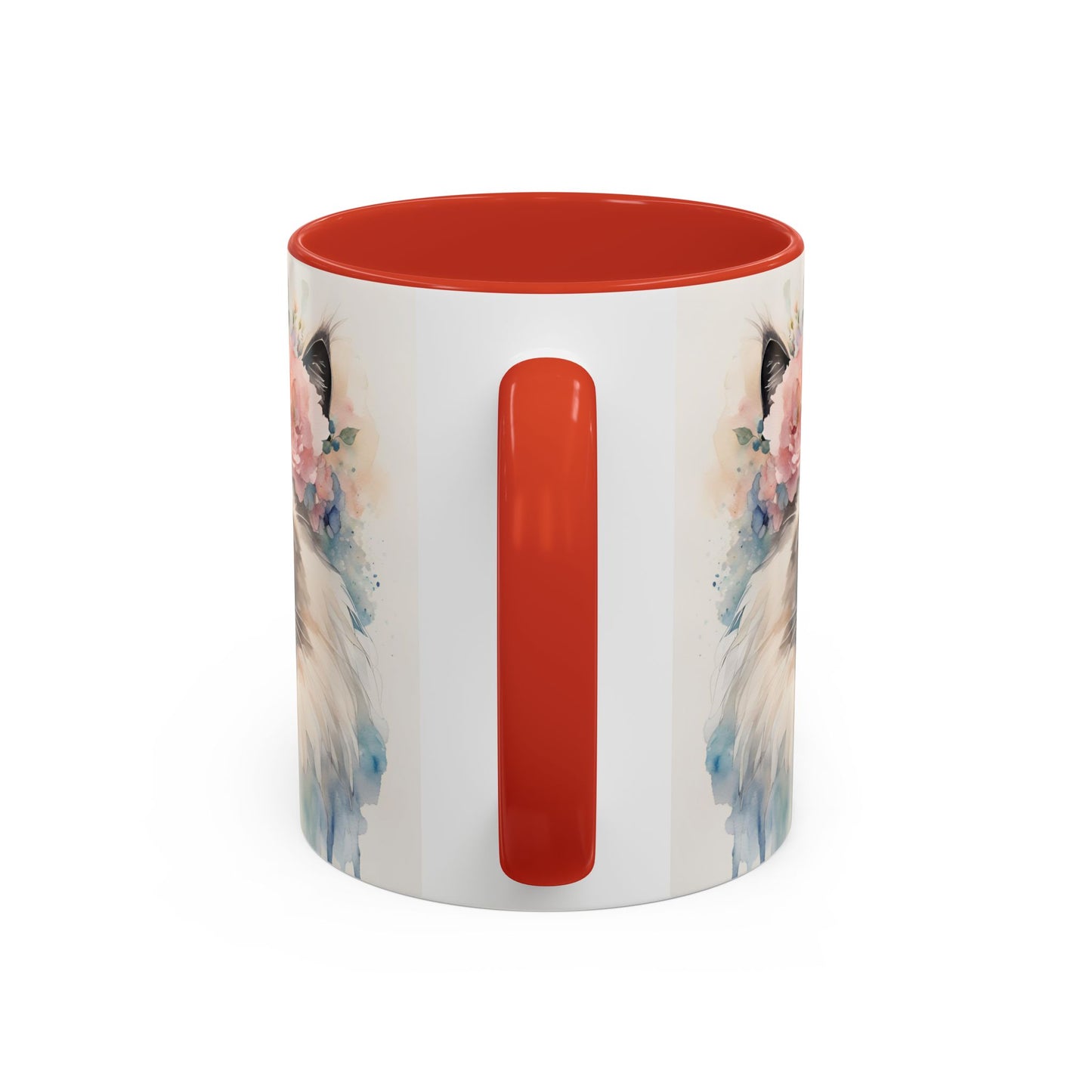 Floral Siamese Cat 04 Accent Coffee Mug - 11oz Perfect for Cat Lovers & Gifts
