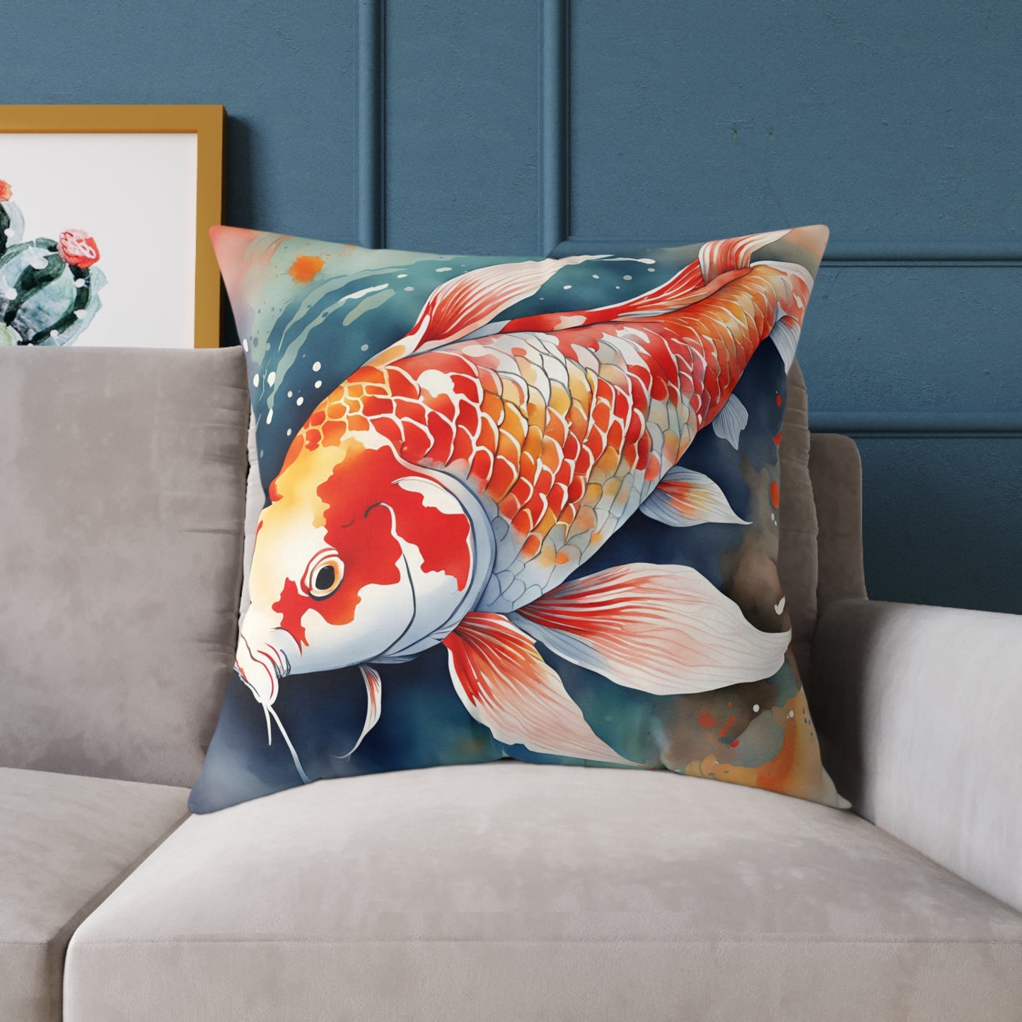 Koi Carp 04 Poly Pillow - Natures Beauty Design