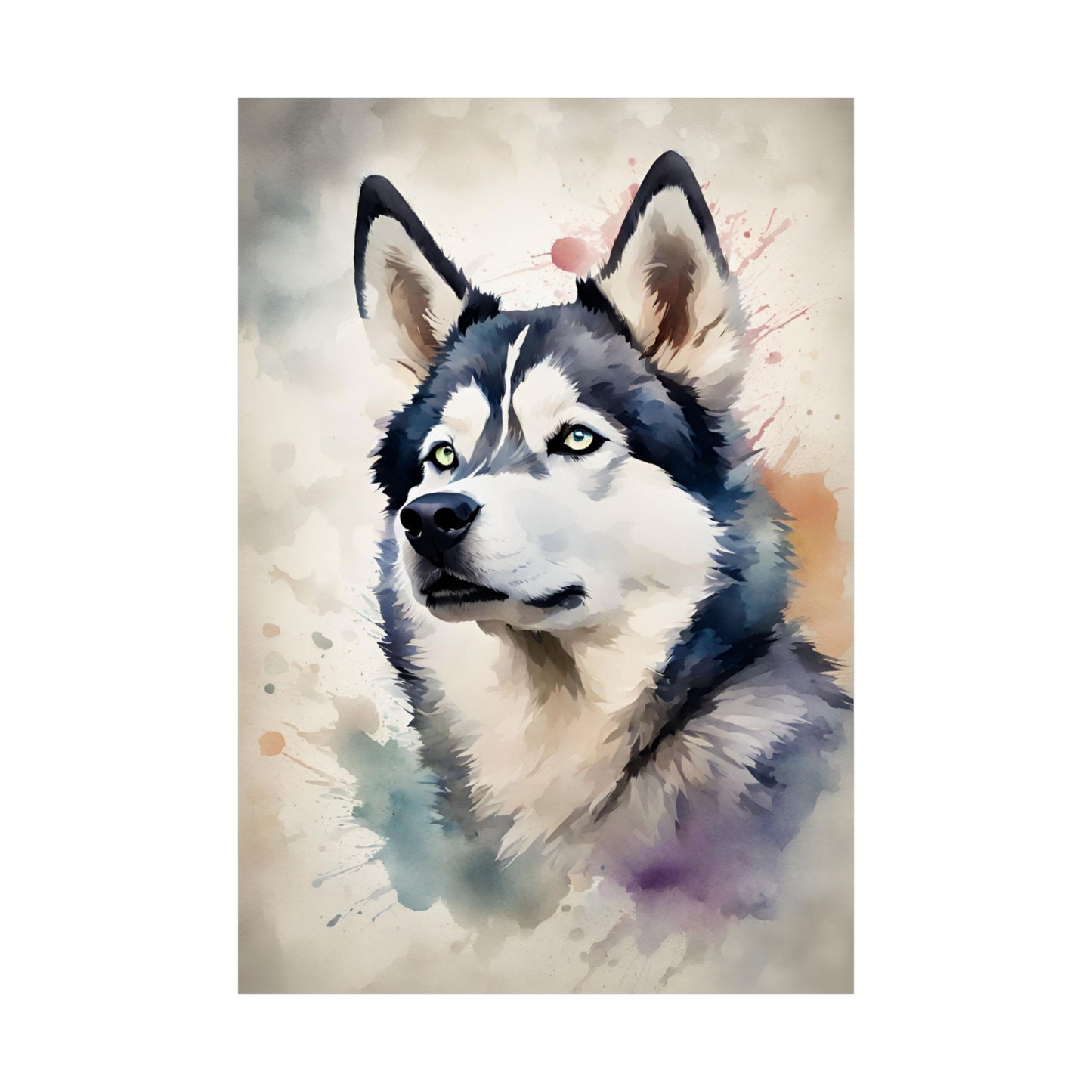 Dogs Husky 03 Matte Vertical Poster