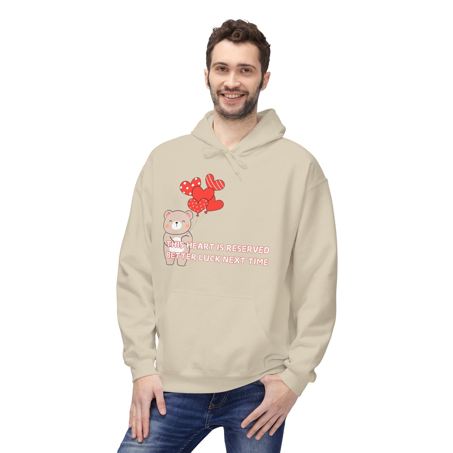 This Heart Is Reserved Better Luck Next Time Mens Valentines Hoodie