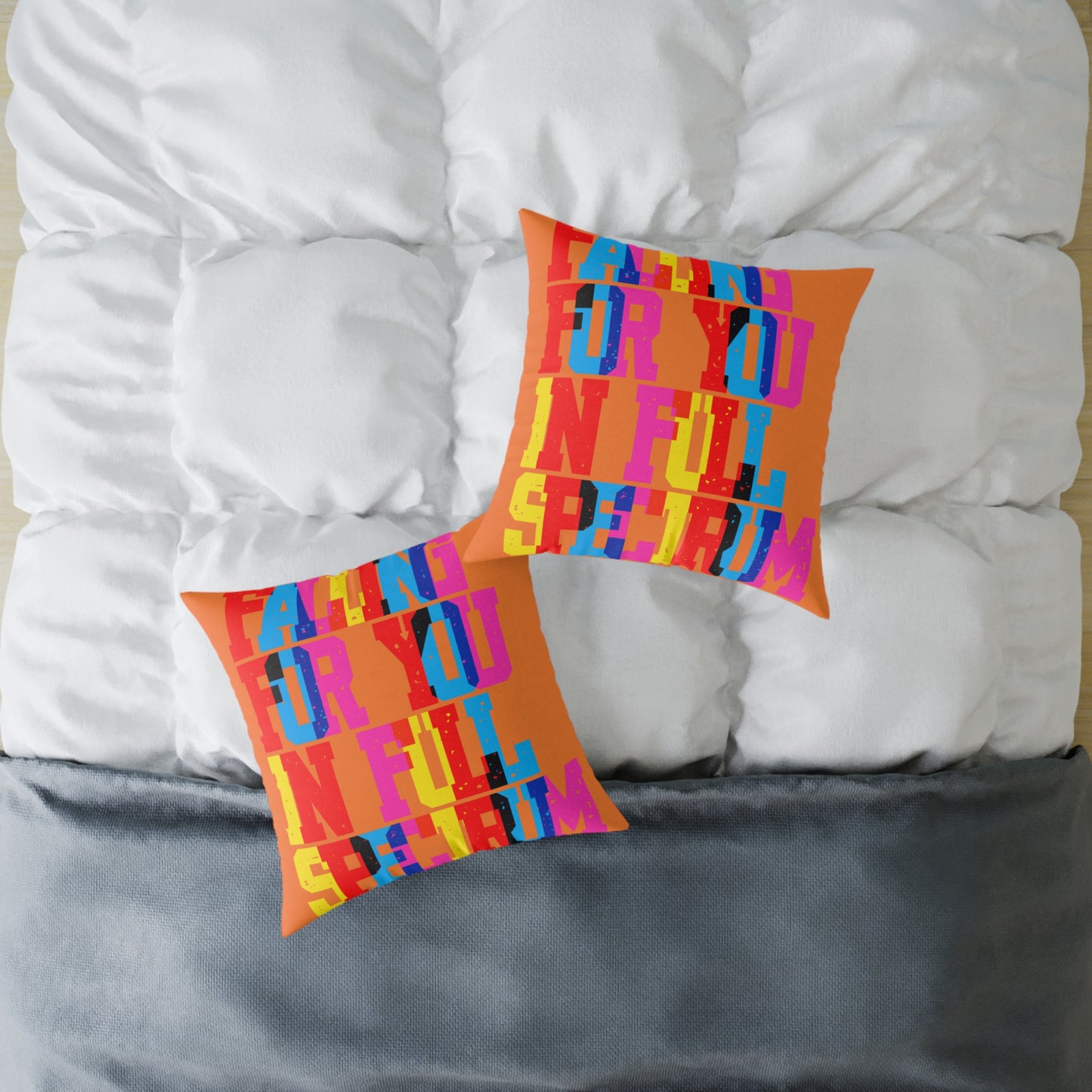 Falling For You In Full Spectrum  Poly Pillow