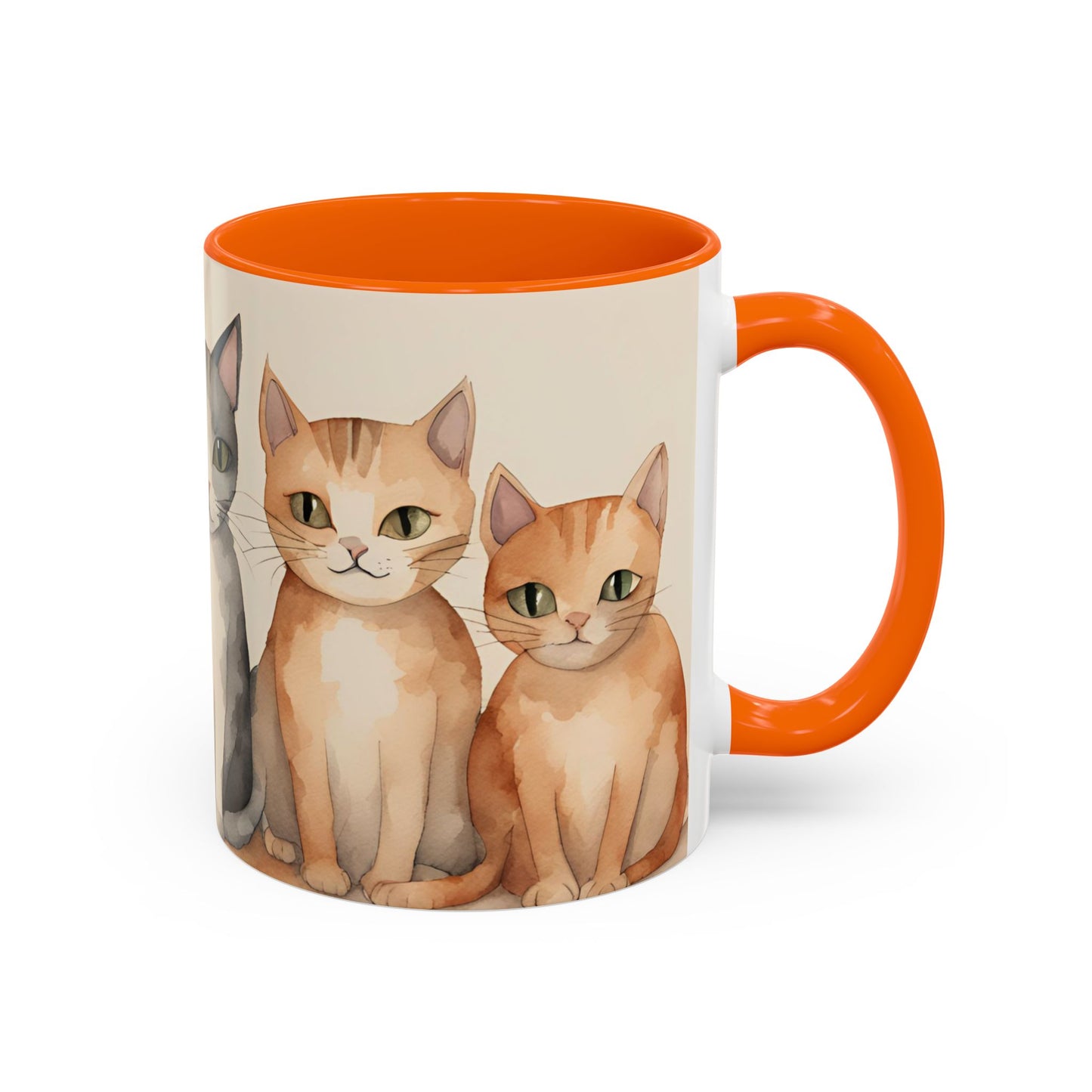Kitties in a Row 3 Accent Mug 11oz