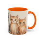 Kitties in a Row 3 Accent Mug 11oz