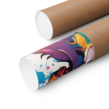 Multicolored Cockerpoo 2 Matte Vertical Poster