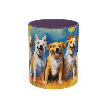Multicolored Doggies 1 Accent Mug 11oz