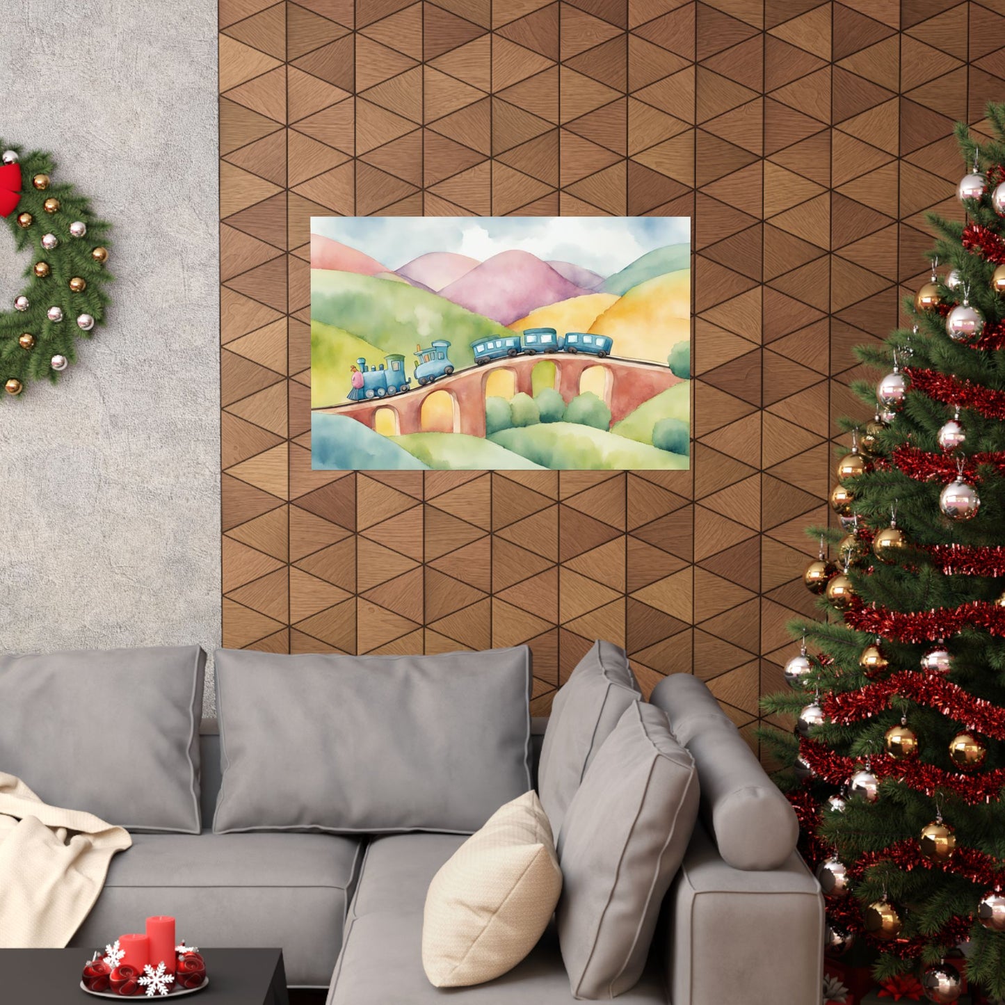 Nursery Choo Choo Train 2 Matte Horizontal Posters