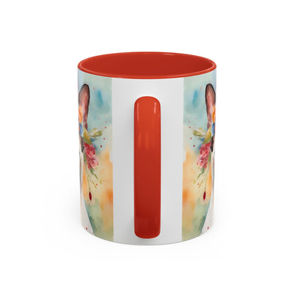 Floral Siamese Cat 03 Accent Coffee Mug - 11oz Perfect for Cat Lovers & Gifts