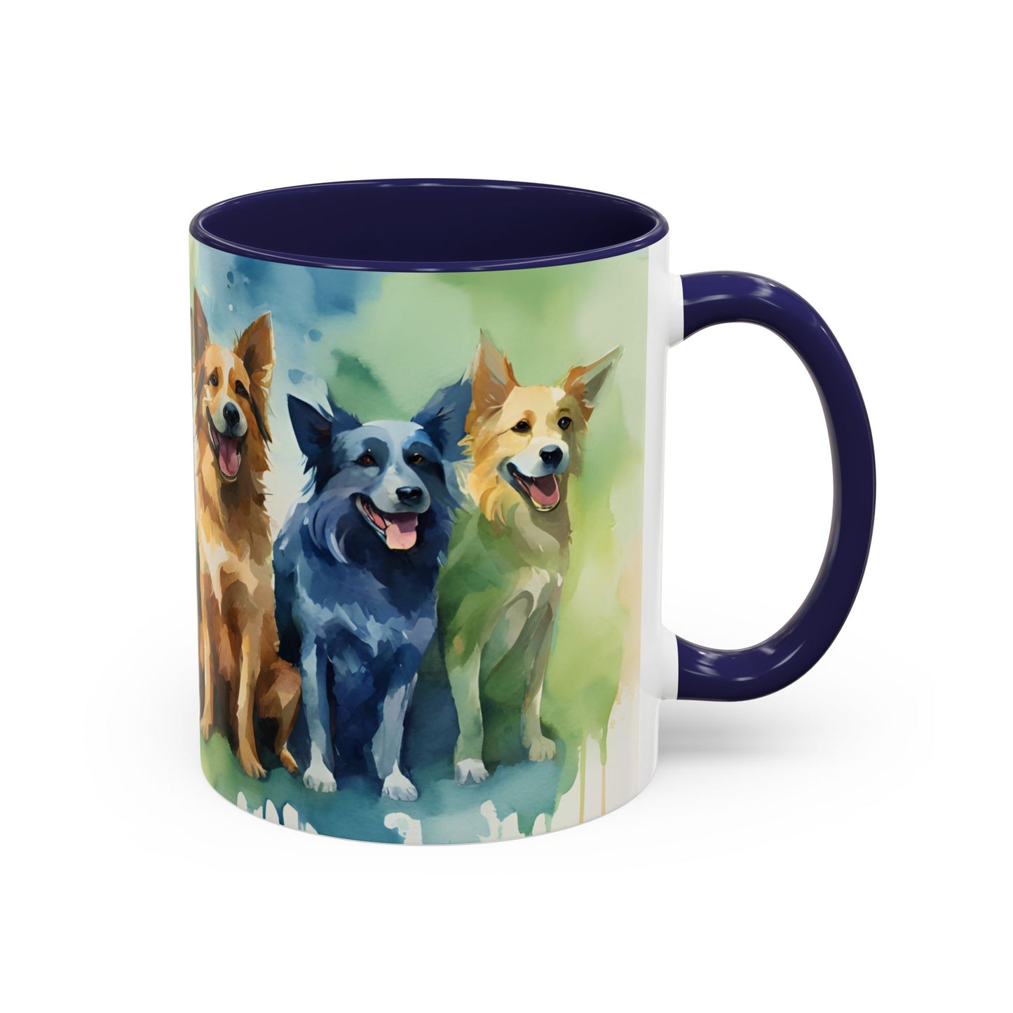 Multicoloured Doggies 10 Accent Mug 11oz