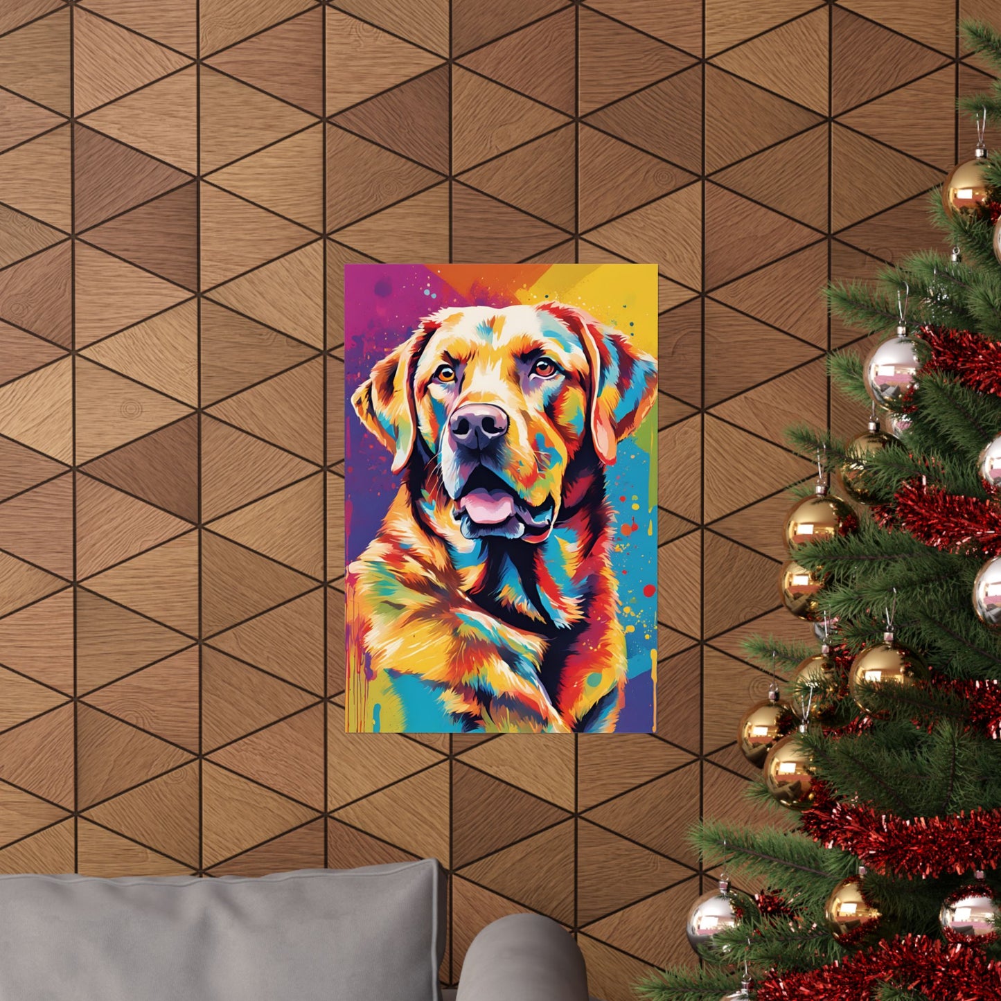 Multicolored Labrador 2 Matte Vertical Poster