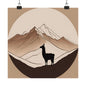 Lone Collection Llama 5 Matte Square Posters