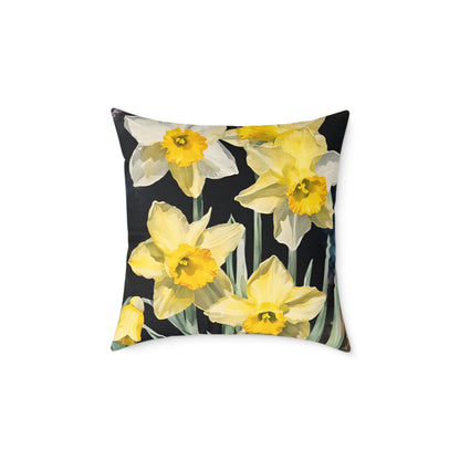 Daffodils 02 Poly Pillow - Natures Beauty Design