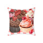Valentine Cup Cakes Poly Pillow