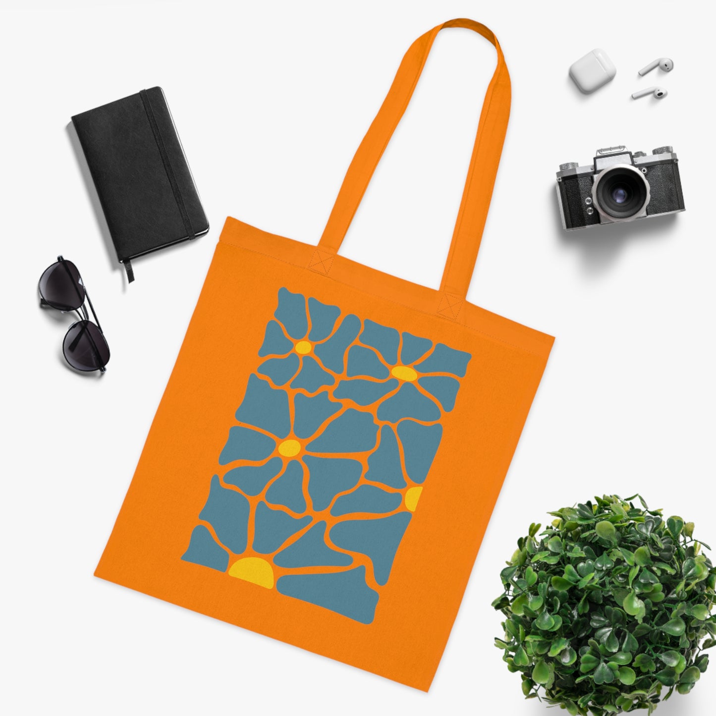 Abstract flowers 21 Cotton Tote