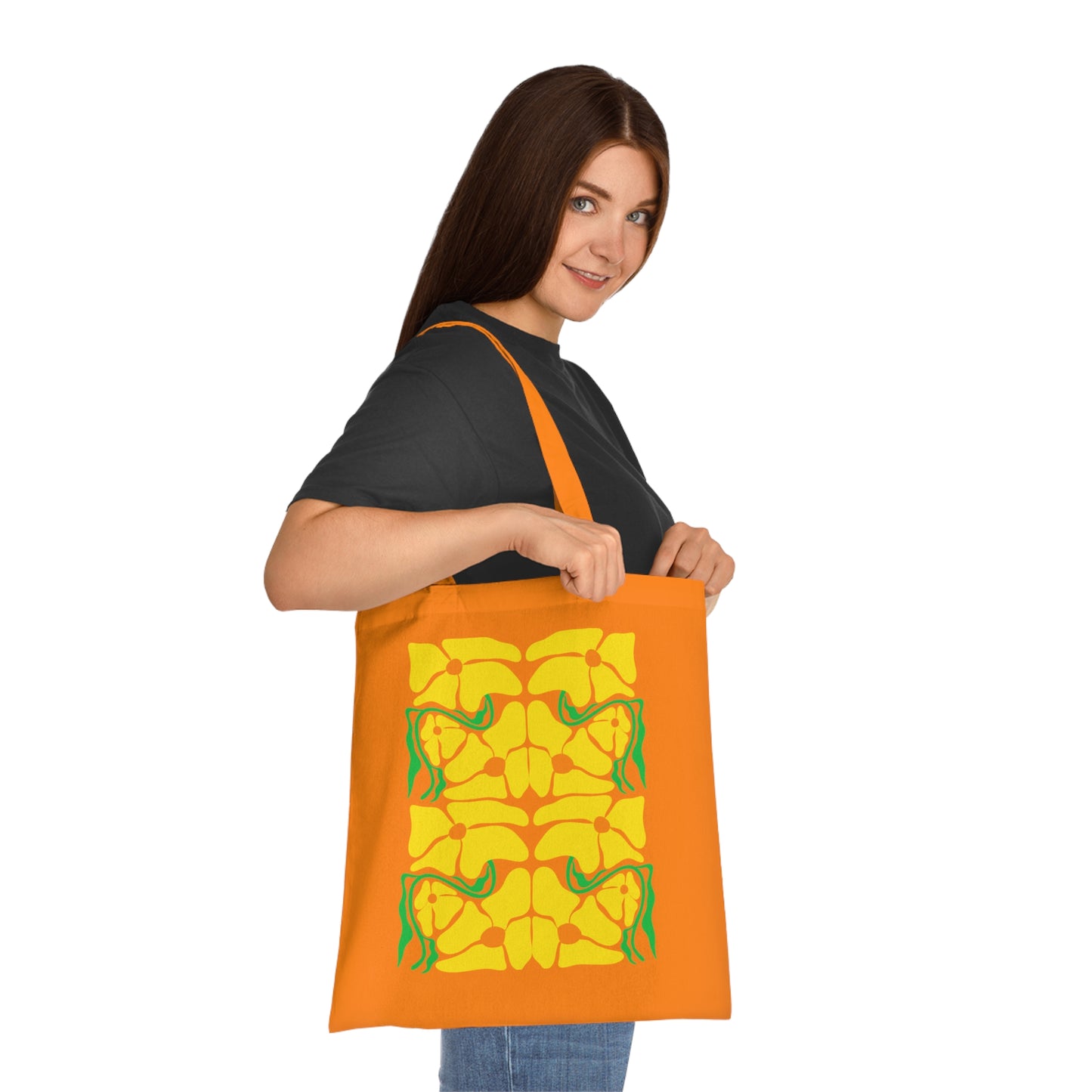 Abstract flowers 12 Cotton Tote