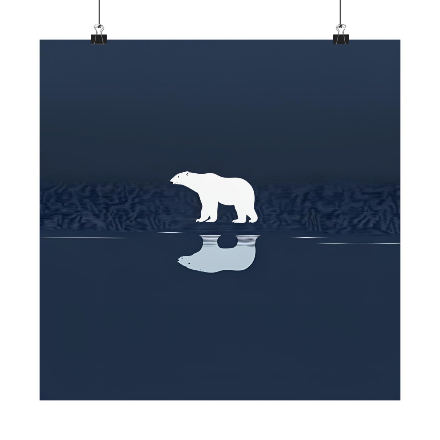 Lone Collection Polar Bear 12 Matte Square Posters