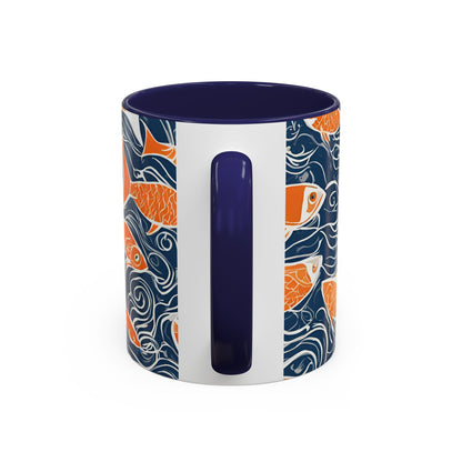 Orange Fish 02 Accent Coffee Mug (11oz)