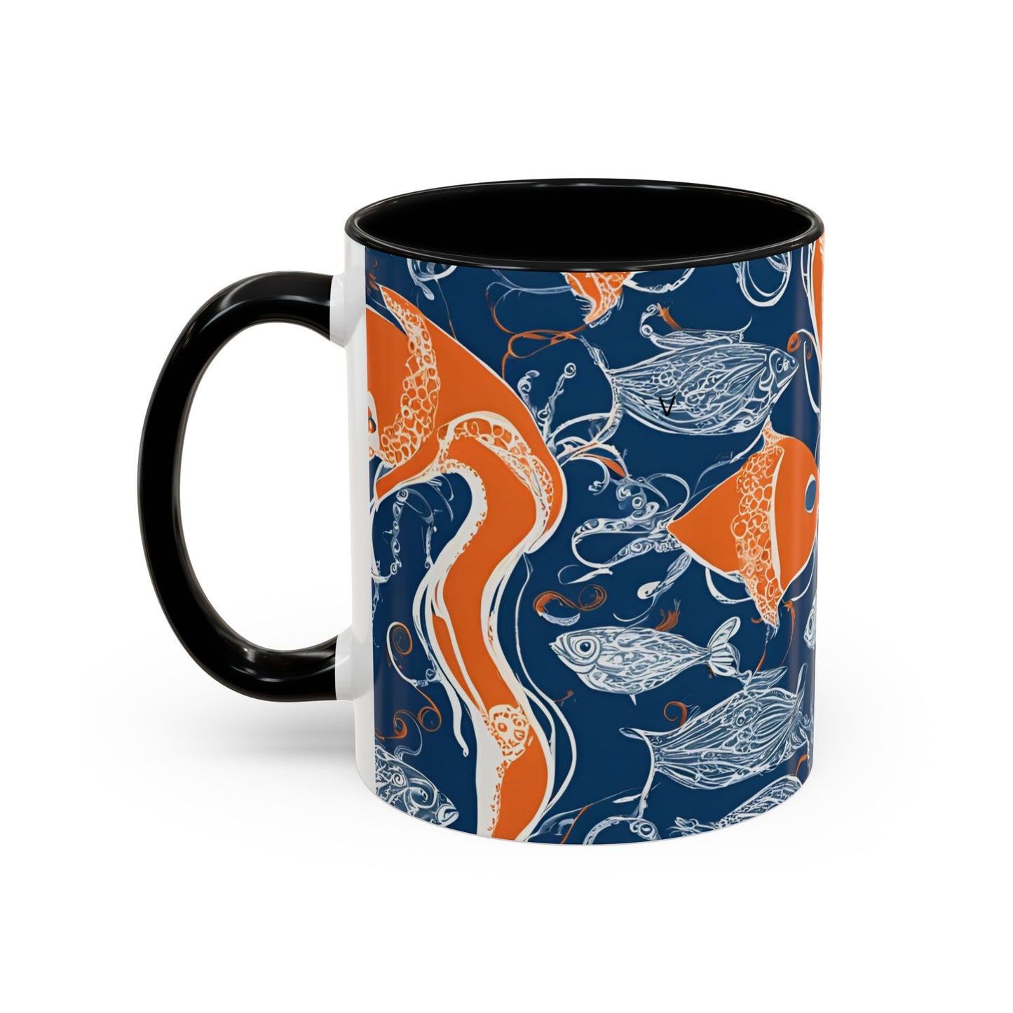 Orange Fish 10 Accent Coffee Mug (11oz)
