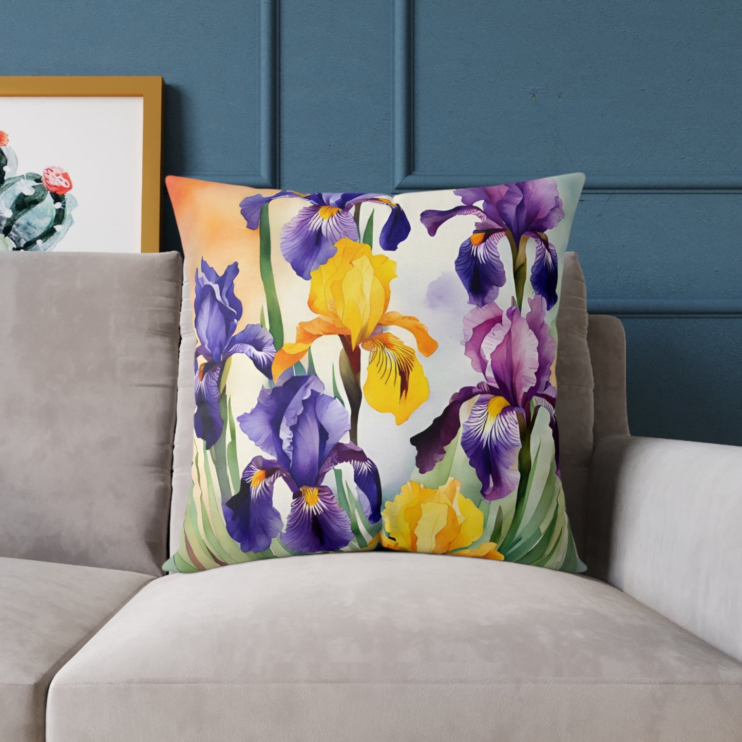 Irises 04 Poly Pillow - Natures Beauty Design