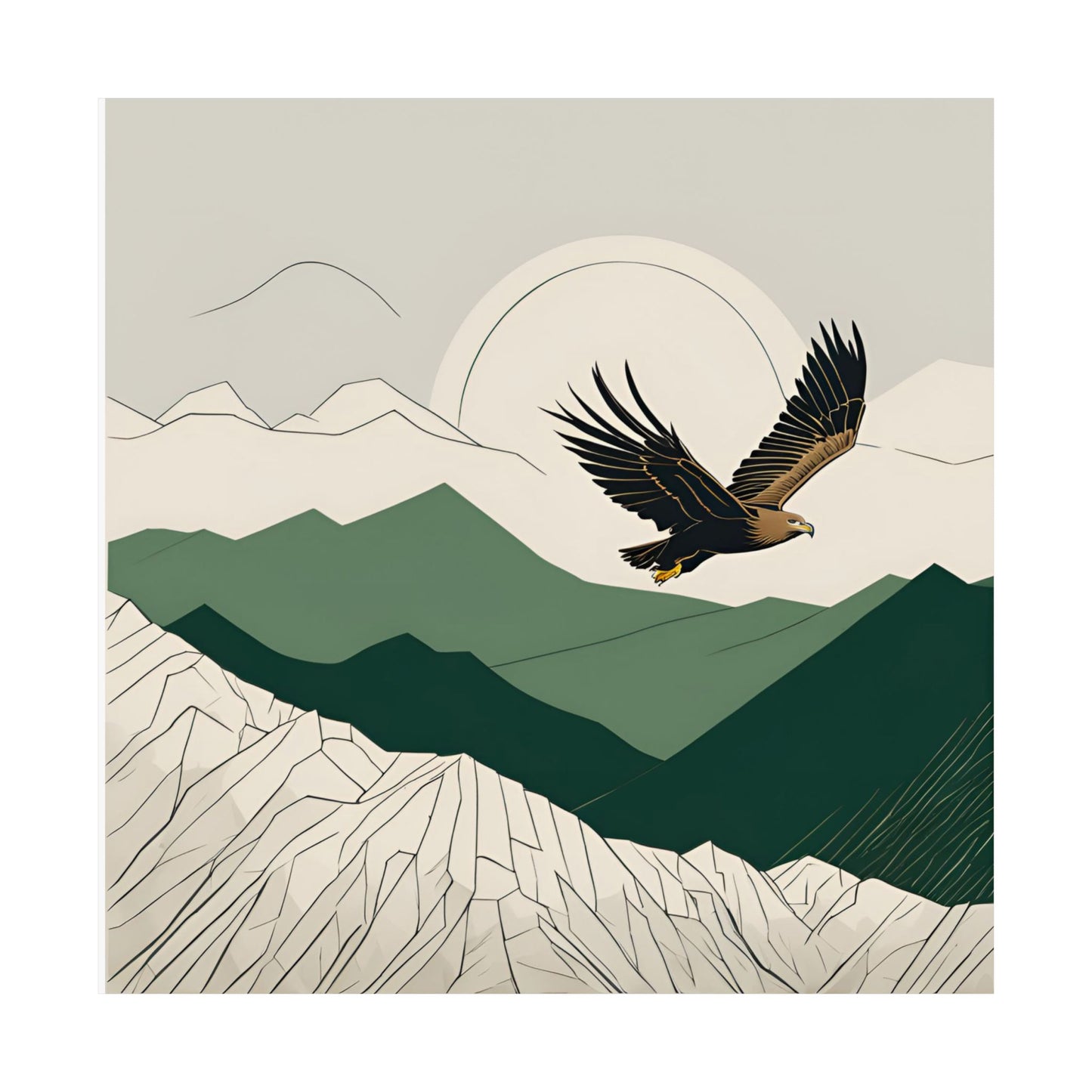 Lone Collection Eagle 4 Matte Square Posters