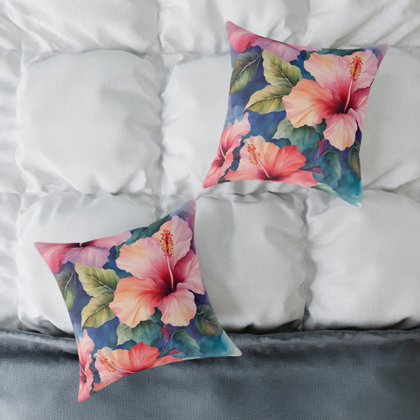 Hibiscus 02 Poly Pillow - Natures Beauty Design