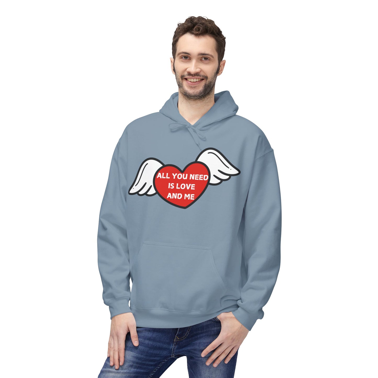 All You Need Is Love and Me Mens Valentines Hoodie