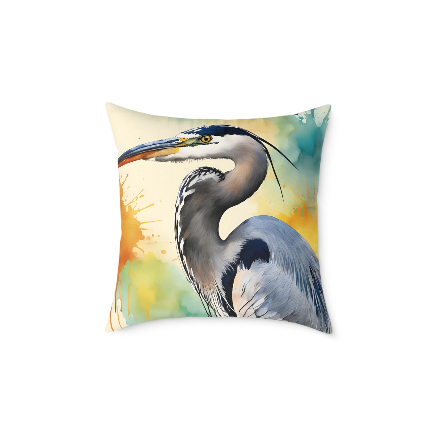 Heron 01 Poly Pillow - Natures Beauty Design