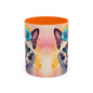 Floral Siamese Cat 04 Accent Coffee Mug - 11oz Perfect for Cat Lovers & Gifts